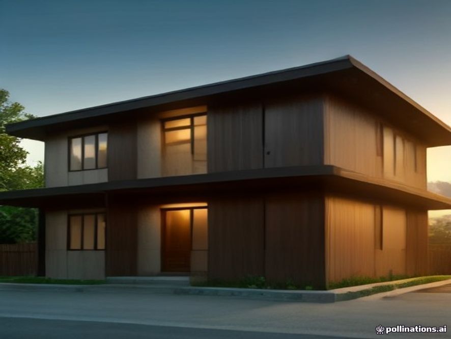 modern house front design featuring black window frames, a flat roof and wood slat accents