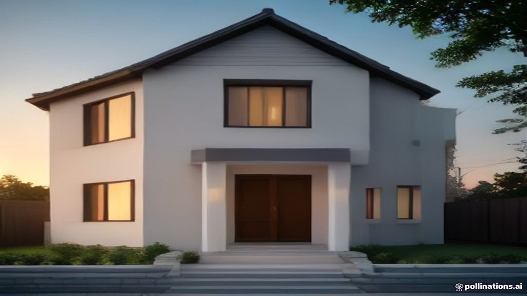 simple house front design featuring a double-storey elevation
